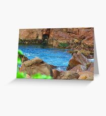 Birubi Beach Rocks Greeting Card