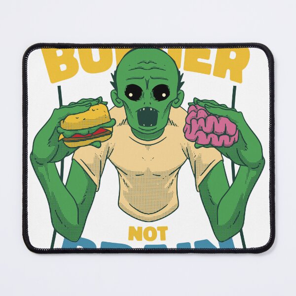 Item preview, Eat Burger Not Brain Funny Zombie Eating Brain And Burger designed and sold by SereneSouls.