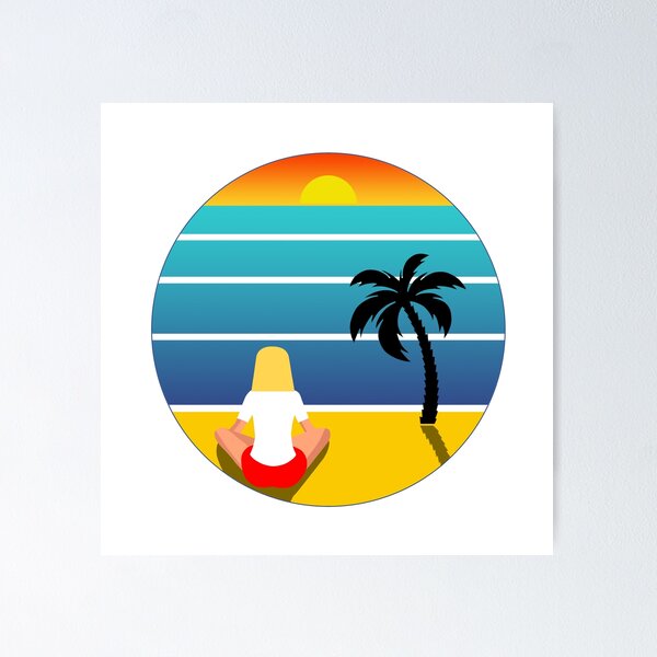Item preview, Woman on a beach watching the sunset v2 designed and sold by Twenty Twenty Visions.