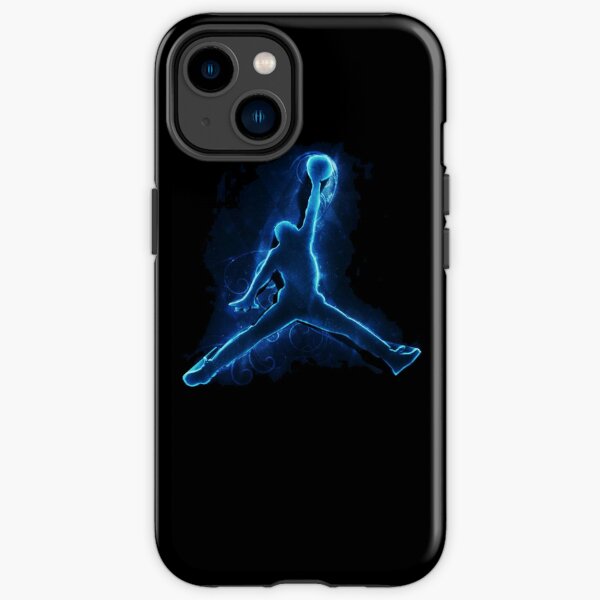 Logotipo azul de Jordan Funda resistente para iPhone