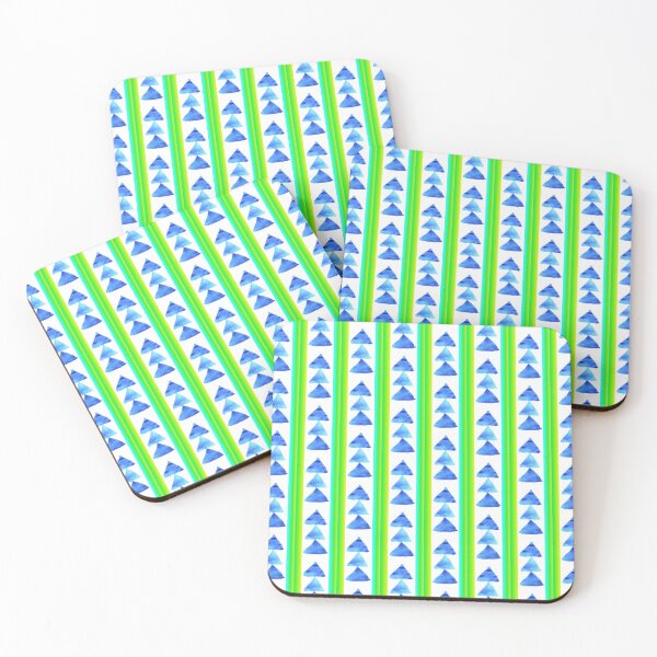 Item preview, Blue triangle pattern (painted) designed and sold by lausn.