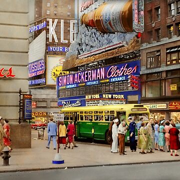 City - NY - A rainy day in New York City 1943 Photograph by Mike Savad -  Fine Art America