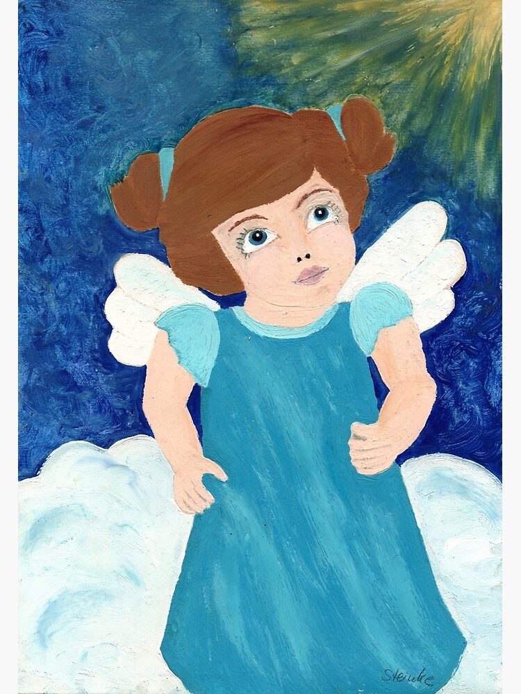 angel in a blue dress Figurine, Josef Originals Birthday Angel, 1 Year, Blue Dress, Vintage, –  Antigo Trunk main image 0