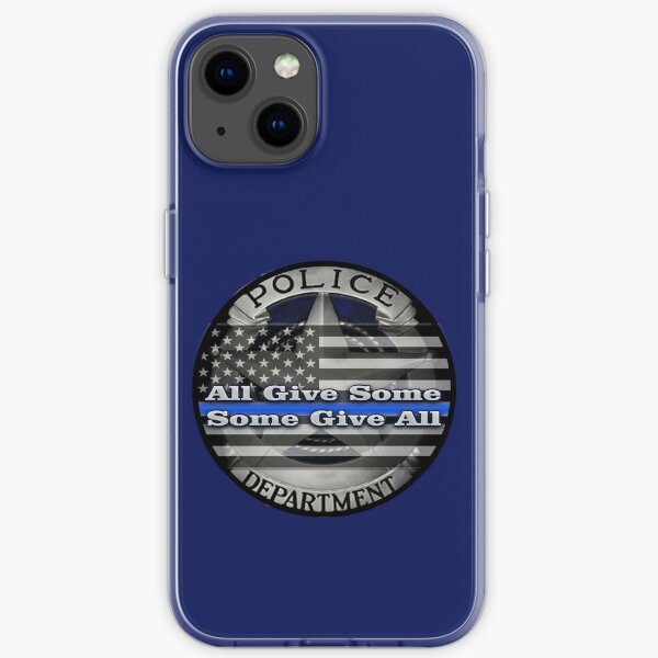 Thin Blue Line Flag Police Badge,  iPhone Soft Case
