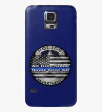 Dünne blaue Linie Flagge Polizeiabzeichen, Hülle & Skin für Samsung Galaxy