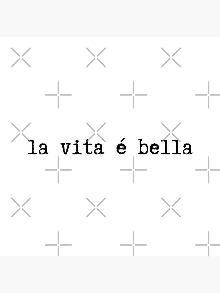 "La Vita E Bella Italian Quote Typewriter" Poster for Sale by ...