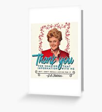 Jessica Fletcher Doesn't Need Your Input Greeting Card