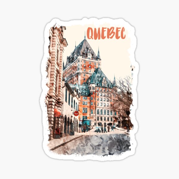 Quebec Canada city watercolor Sticker
