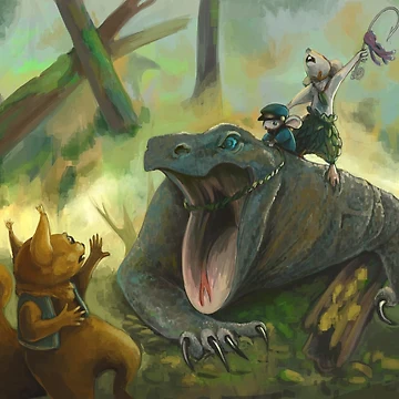Artwork thumbnail, Lizard Riders by KeppitPhish