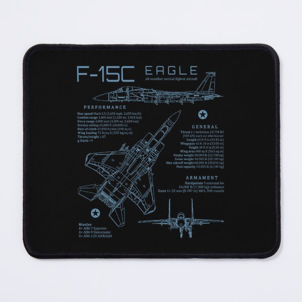 Item preview, F-15 Strike Eagle US Jet Fighter USA Military Aircraft Blueprint #2304 designed and sold by Rare-Militia.