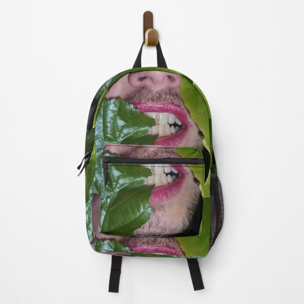 Item preview, Photography mouth biting leaves designed and sold by Carré Comme Orange.