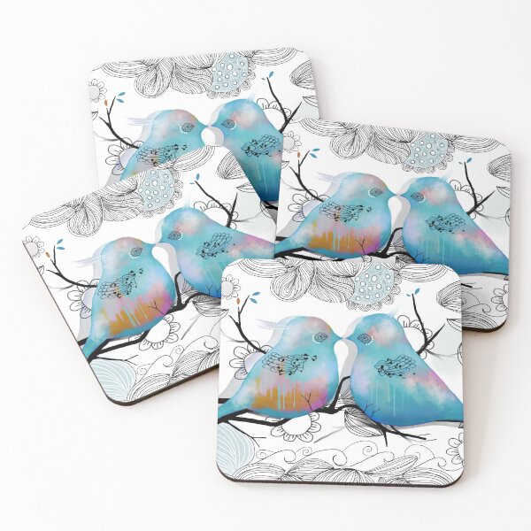 Item preview, Turquoise Love Birds designed and sold by Karin Taylor.