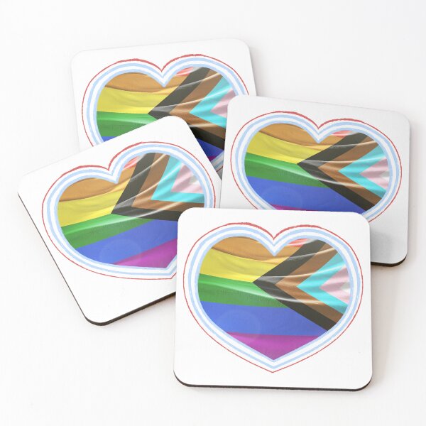Item preview, Pride Flag Sticker Heart designed and sold by trendingatees.