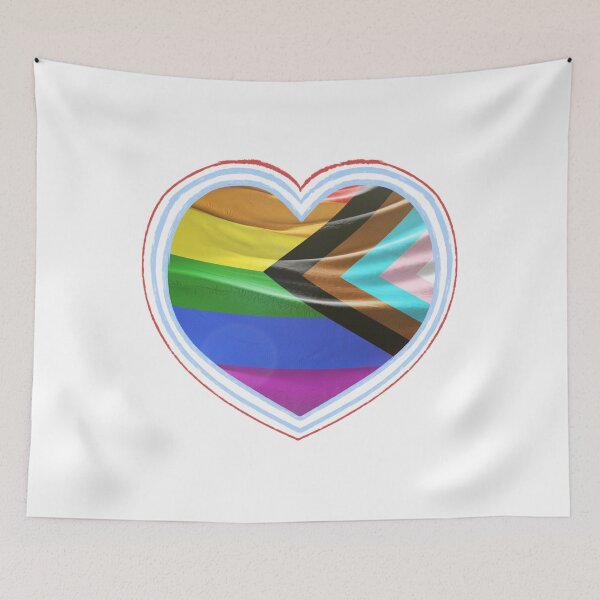 Item preview, Pride Flag Sticker Heart designed and sold by trendingatees.