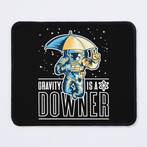 Item preview, Gravity is a downer - Spaceman holding an umbrella designed and sold by robimerch.