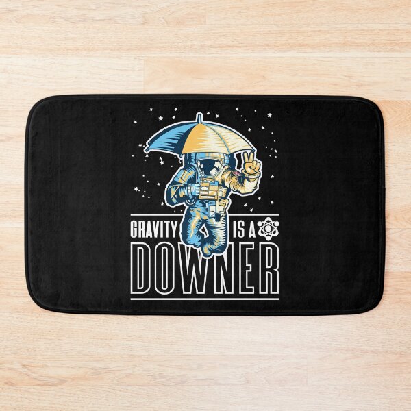 Item preview, Gravity is a downer - Spaceman holding an umbrella designed and sold by robimerch.