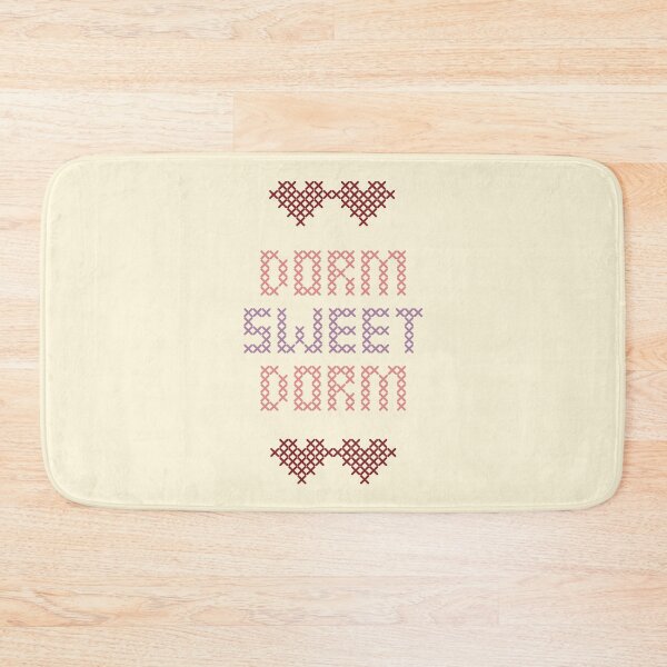 Artikelvorschau, Dorm Sweet Dorm Cross Stitch Hearts College Ästhetik entworfen und verkauft von MarzStudio.
