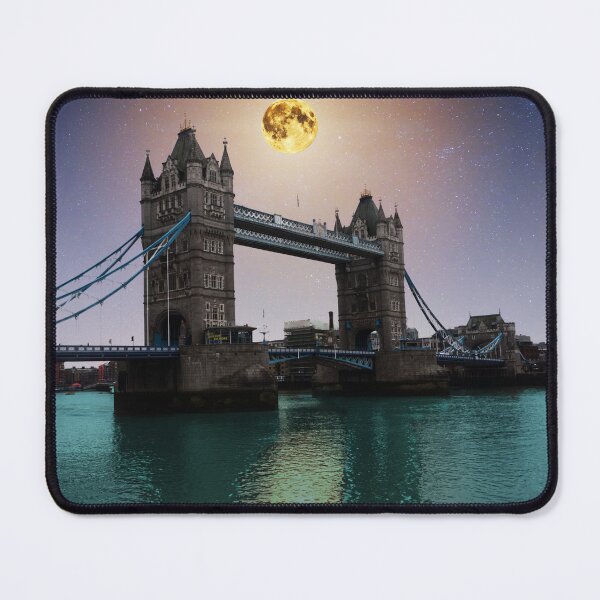 Item preview, Noche iluminada por la luna sobre el puente de la torre designed and sold by Ann Biddlecombe.