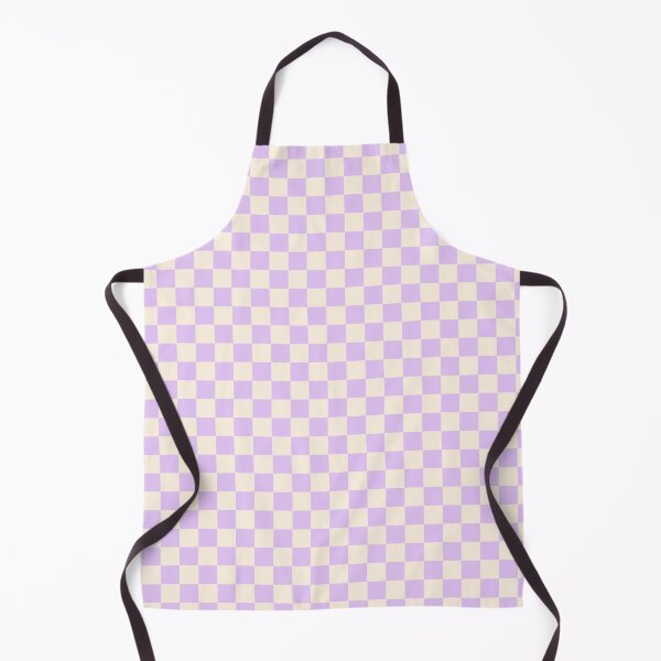Artikelvorschau, Cremefarbenes Beige und Lavendel Checker Checkerboard Minimalist Backdrop Pattern entworfen und verkauft von MarzStudio.