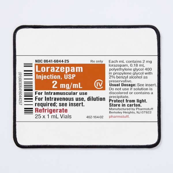 Item preview, Hilarious pharmacy Lorazepam 2mg/mL injection designed and sold by MusicAndPower.