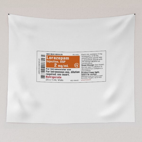 Item preview, Hilarious pharmacy Lorazepam 2mg/mL injection designed and sold by MusicAndPower.