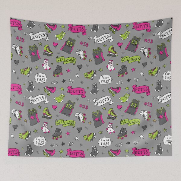 Item preview, Roller Derby - Sketchy Neons designed and sold by electrogiraffe.