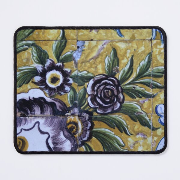 Item preview, Antique floral ceramic tiles 1 designed and sold by Anna Lemos.