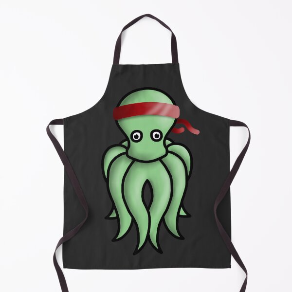 Item preview, green octopus with red headband designed and sold by octo-PS.