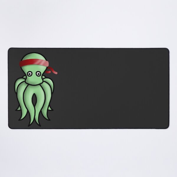Item preview, green octopus with red headband designed and sold by octo-PS.