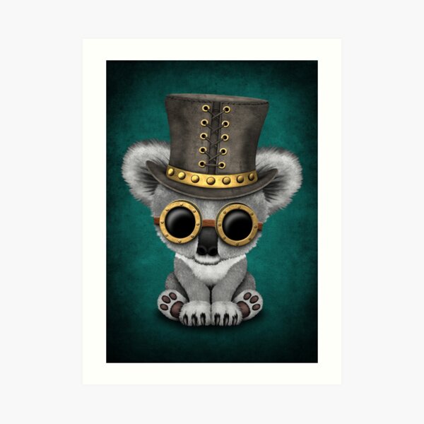 Steampunk Baby Koala Bear Lámina artística