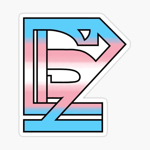Item preview, trans flag supercorp sticker/shirt designed and sold by SUPERFRIENDS.