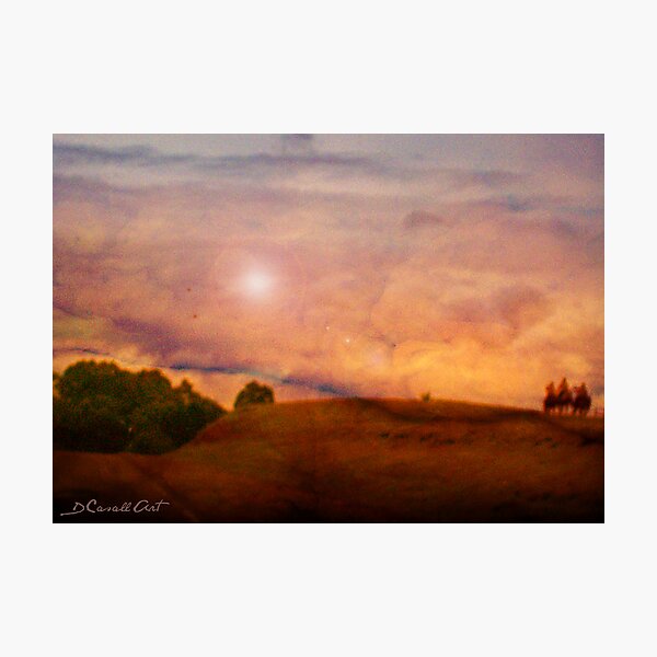Riding into Sunset Photographic Print