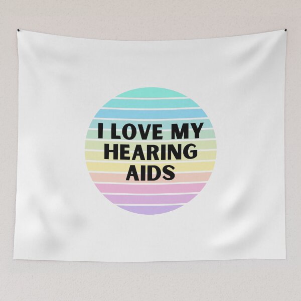 Item preview, I Love My Hearing Aids - Rainbow Circle designed and sold by Hear4theEars.