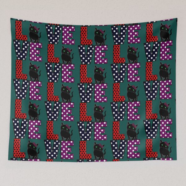 Item preview, Love Cat Polka Dots design and Black Cute Kitty   designed and sold by KeivinDEShop.