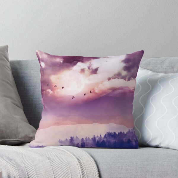 Item preview, Snowy Lavender and Navy Mountain Wilderness designed and sold by frappechica.