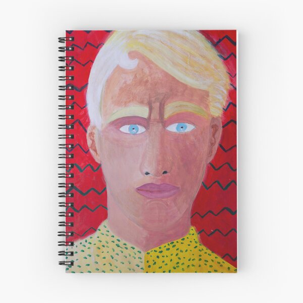 Item preview, Blonde man with red background designed and sold by Rebekah Gavra.