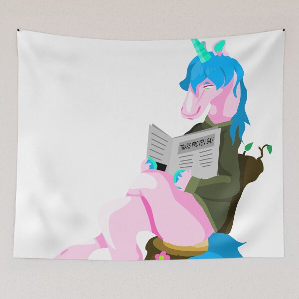 Item preview, Unicorn reading newspaper designed and sold by JellyGraphed.