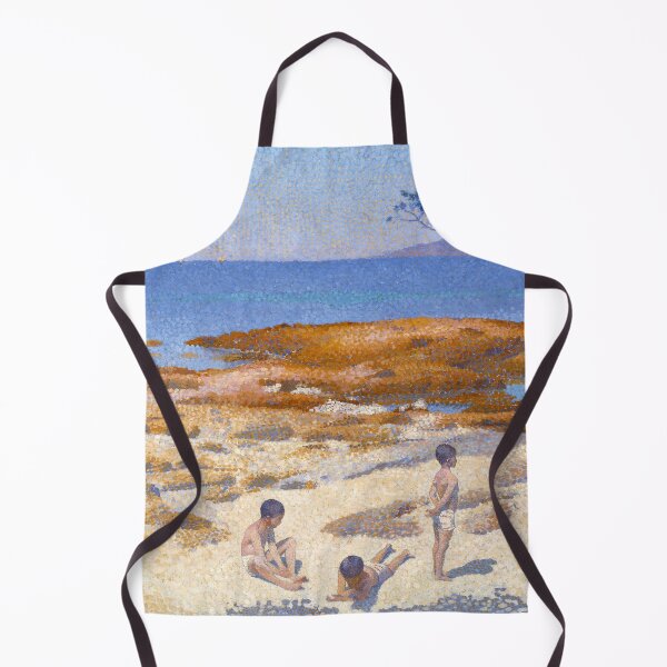 Item preview, Beach at Cabasson (1891–1892) painting in high resolution by Henri-Edmond Neo-impressionist painter designed and sold by TeeARTHY.