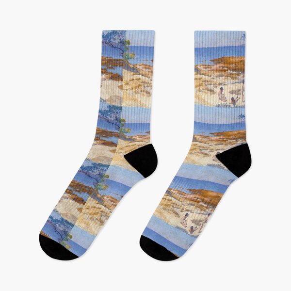 Item preview, Beach at Cabasson (1891–1892) painting in high resolution by Henri-Edmond Neo-impressionist painter designed and sold by TeeARTHY.