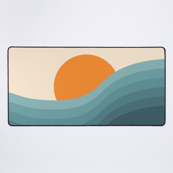 Vista previa del artículo con la obra «Paisaje de atardecer abstracto en estilo retro», diseñado y vendido por BattaAnastasia.
