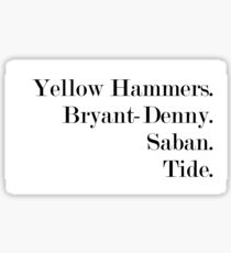 Pegatina Crimson Tide Gameday Greats