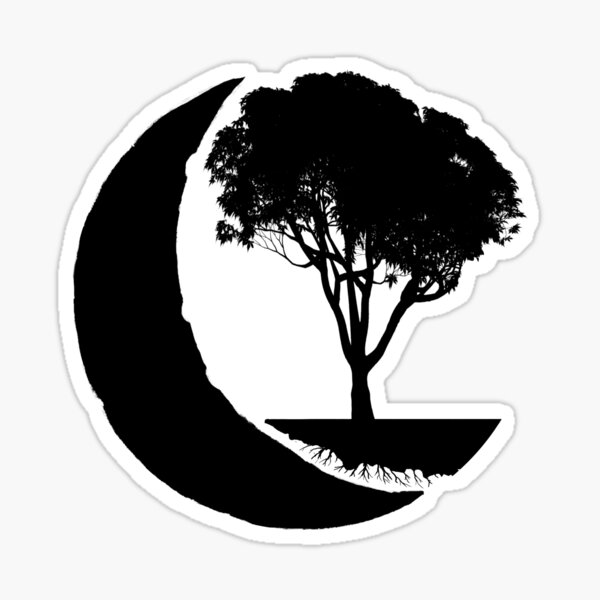 Sentinal Tree and Lady's Moon logo artwork from the Sentinal Series Sticker