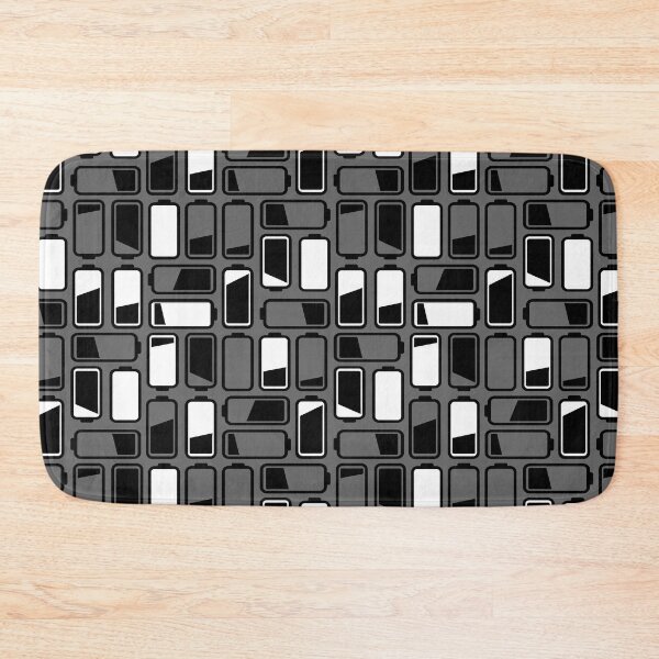 Item preview, Icons batteries in black white on a gray background designed and sold by PicturePatty.