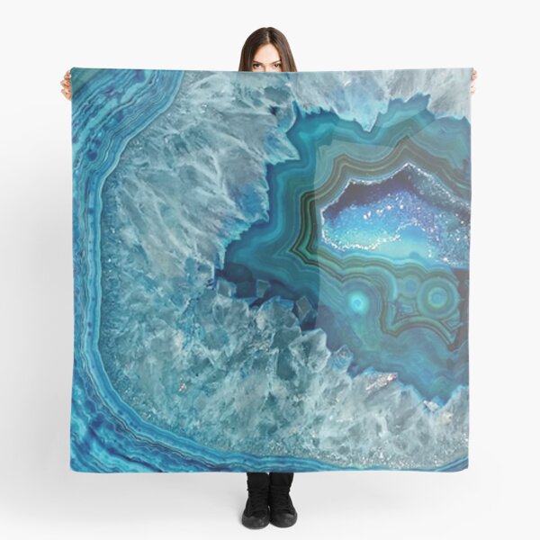 S464 Artsy Funky Blue Light Oblong Neck Scarf w Colourful Large Dots Print S464 Artsy Funky Blue Light Oblong Neck Scarf w Colourful Large Dots Print
