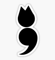 "semicolon 017" Sticker