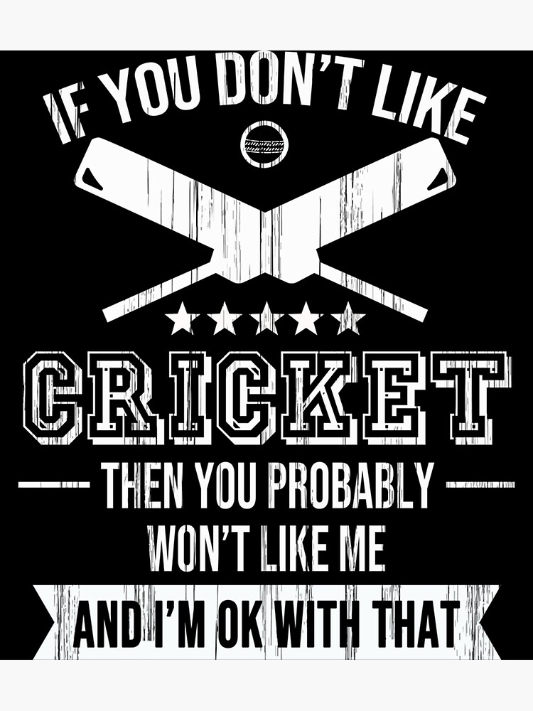 "Cricket BatAndBall Game Batsman Team Sports Sticker" Poster for Sale