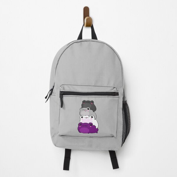 Item preview, Subtle Queer Pride Frog in Asexual Flag Colors: An Aesthetic Ace Pride Gift in Grey, White, and Purple for June Pride Month Parade designed and sold by MinistryOfFrogs.
