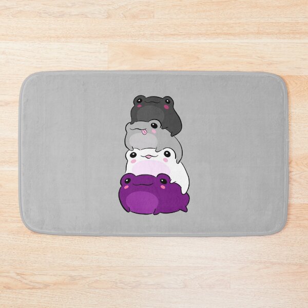 Item preview, Subtle Queer Pride Frog in Asexual Flag Colors: An Aesthetic Ace Pride Gift in Grey, White, and Purple for June Pride Month Parade designed and sold by MinistryOfFrogs.