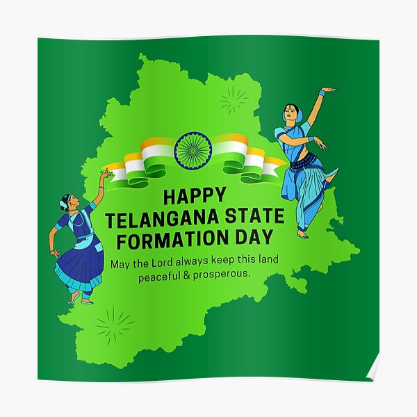 "Happy Telangana state foundation day" Poster for Sale by Jaadueekala