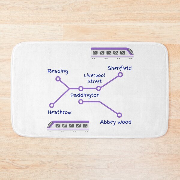 Item preview, Elizabeth Line Purple Train Map designed and sold by LoloTrends.
